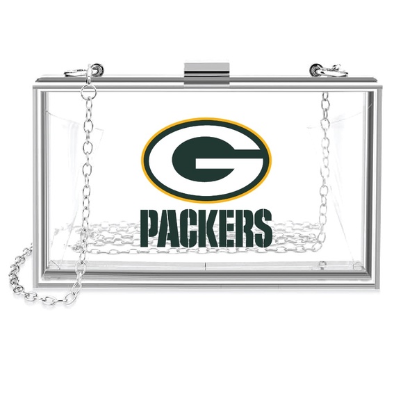 Green Bay Packers clear acrylic clutch - Picture 1 of 1